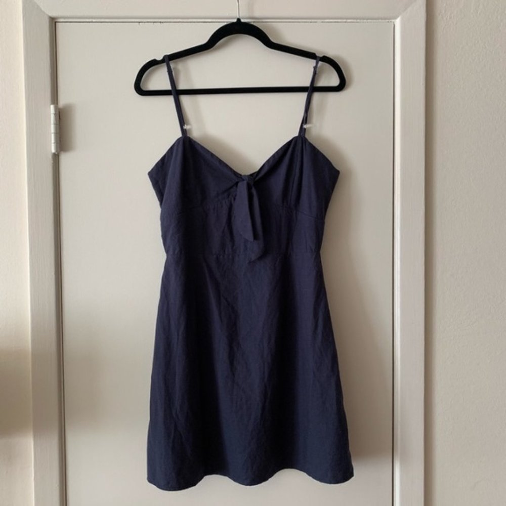 Linen Lux Tie Front Dress